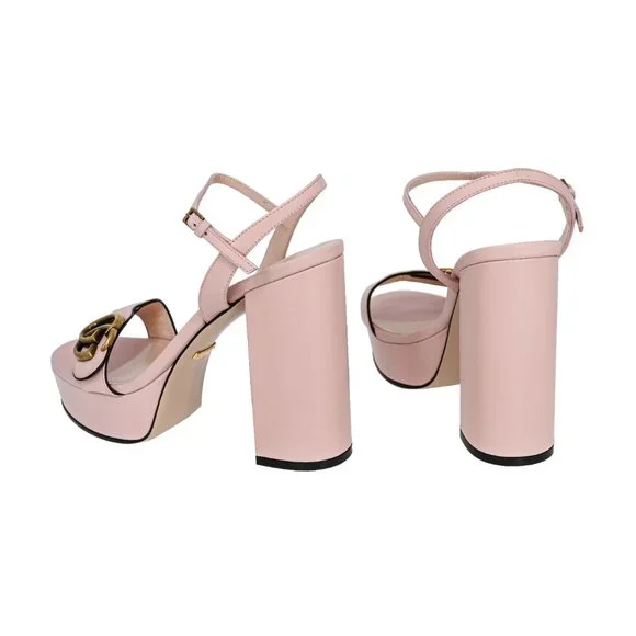 Gucci Women's 573021 GG Marmont Leather Platform Sandal - Picture 7 of 16